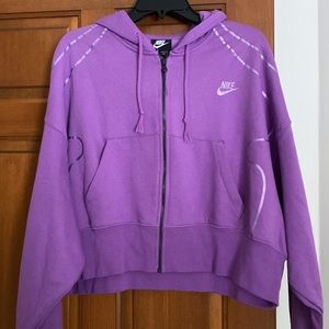 Nike | Tops | Nike Cropped Loose Boxy Fit Zip Up Hoodie | Poshmark